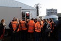 The Hague, South Holland/ The Netherlands - Oktober 30 2019, Builders protest against regulations of Nitrogen emissions and PFAS