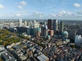 The Hague urban skyline of the center in The Netherlands south Holland, houses dutch government embassier ministires and