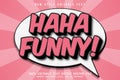 Haha Funny editable text effect emboss comic style