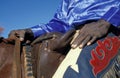 HaHands of an old aboriginal stockman in outbacl Australia Royalty Free Stock Photo