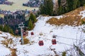 Hahnenkammbahn cable car in Kitzbuhel