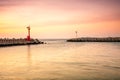 Hahyo port, located near the Soesokkak estuary, in Jeju island, Korea Royalty Free Stock Photo