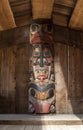 Haida longhouse totem. Royalty Free Stock Photo