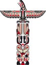 Haida style totem pattern Royalty Free Stock Photo