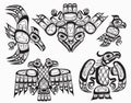 Traditional Heida Indians tattoo flash.