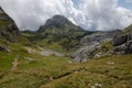 Haidachstellwand peak in Rofan Alps with cloudy sky, The Brandenberg Alps, Austria, Europe Royalty Free Stock Photo