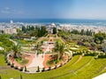 Haifa Bahai Garden panorama Royalty Free Stock Photo