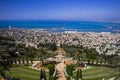 Haifa Bahai garden view to the sea