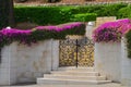 Haifa Bahai gardens metal gate Royalty Free Stock Photo