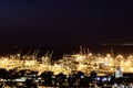 Haifa industrial port, aerial panoramic landscape photo