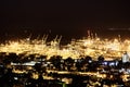 Haifa industrial port, aerial panoramic landscape photo