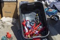 Action Figures in a Bin at a Market Royalty Free Stock Photo