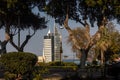 Ministry of Interior building on the coast of the Mediterranean Sea. View of the \