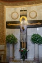 The Crucifix in the side room of the Russian Orthodox Church in Haifa city, in Israel