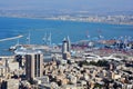 Port of Haifa is the largest of Israel three major international seaports Royalty Free Stock Photo