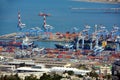 Port of Haifa is the largest of Israel three major international seaports Royalty Free Stock Photo