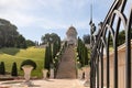 The steps leading to the Bahai Shrine in the Bahai Garden, located on Mount Carmel in the city of Haifa, in northern Israel