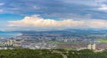 The Haifa metropolitan area Aerial View, Panoramic View, Industrial Zone of Haifa, Israel Royalty Free Stock Photo