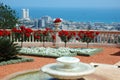 Haifa view from Bahai temple garden terrace,Israel