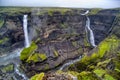 Haifoss Icelandic Waterfalls along Canyon