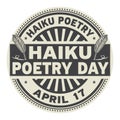 Haiku Poetry Day stamp