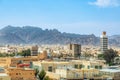 Hail city downtown with mountains in the background, Hail, Saudi Arabia