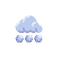 Hail Storm weather flat icon