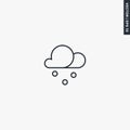 Hailstone, hail, linear style sign for mobile concept and web design