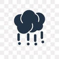 Hailstorm vector icon isolated on transparent background, Hailstorm transparency concept can be used web and mobile