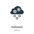 Hailstorm vector icon on white background. Flat vector hailstorm icon symbol sign from modern weather collection for mobile