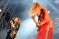 Haim (band), performance at Heineken Primavera Sound 2014 Festival (PS14) Royalty Free Stock Photo