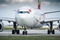 PRAGUE - MAY 21, 2018: Hainan airlines Airbus A330 at Vaclav Havel airport Prague PRG May 21, 2018 in Prague, Czech Republic. Royalty Free Stock Photo