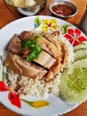 Hainan chicken rice Royalty Free Stock Photo