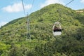 HAINAN, CHINA - 12.09.2016: Tourist going on Cable car funicular to the mountain