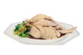Hainanese Chicken Dish Closeup Macro