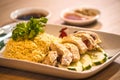 HAINANESE CHICKEN RICE Royalty Free Stock Photo