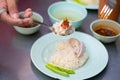 Hainanese chicken rice Royalty Free Stock Photo