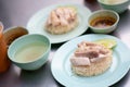 Hainanese chicken rice Royalty Free Stock Photo