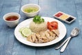 Hainanese chicken rice Royalty Free Stock Photo