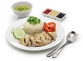 Hainanese chicken rice Royalty Free Stock Photo