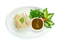 Hainanese Chicken Rice Steamed Thai Food