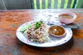 Hainanese chicken rice , Thai foot. Royalty Free Stock Photo