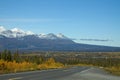 Haines Highway leading down to Haines Junction Royalty Free Stock Photo