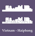 Haiphong, Vietnam city silhouette