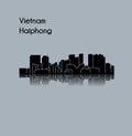 Haiphong, Vietnam city silhouette