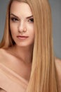 Hair Beauty. Beautiful Woman With Healthy Long Straight Hair Royalty Free Stock Photo