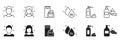 Hair Beauty Care Icons. Cosmetic Bottles for Hairstyle Pictogram. Shampoo, Oil, Ph, Balsam and Shave Foam Icons. Male