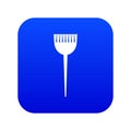Hair brush icon blue vector Royalty Free Stock Photo