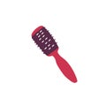 Hair brush icon. Comb sign. Hand drawn flat vector illustration Royalty Free Stock Photo