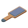 Hair brush icon isometric vector. Comb hairbrush